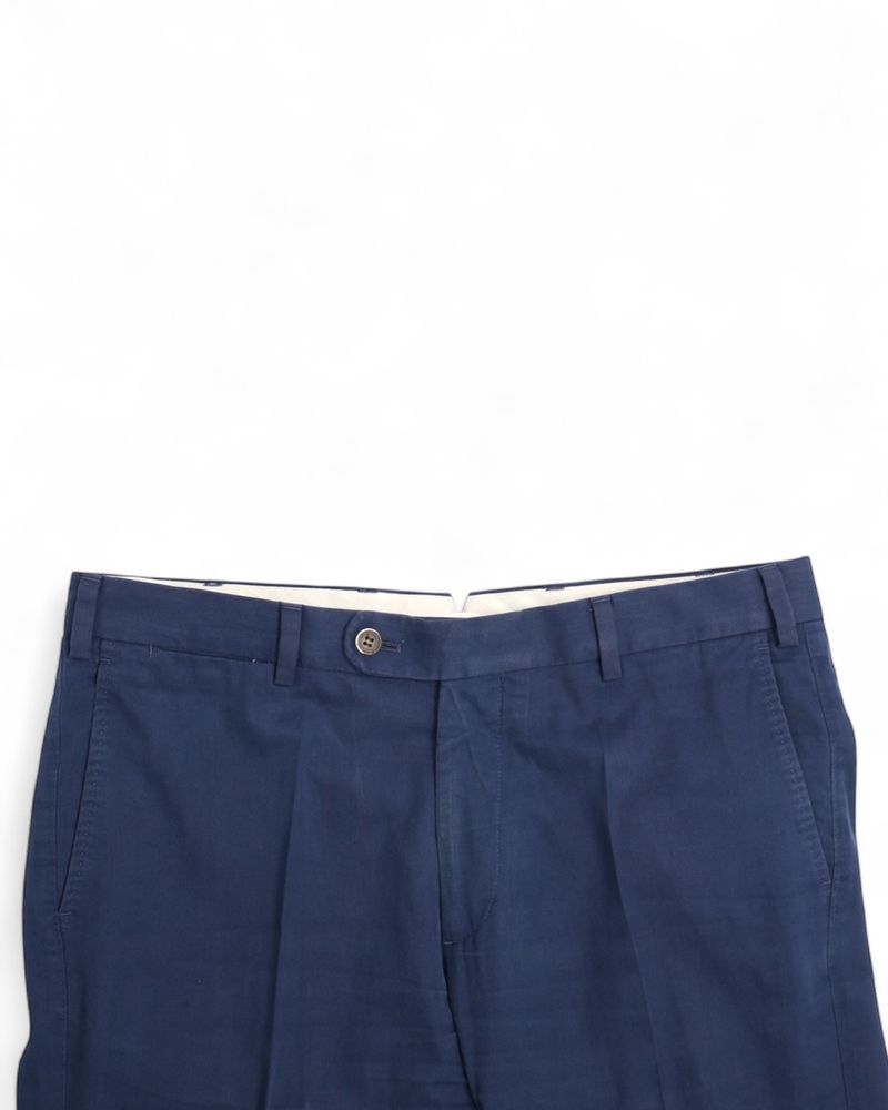 Navy Unlined Cotton & Silk Suit