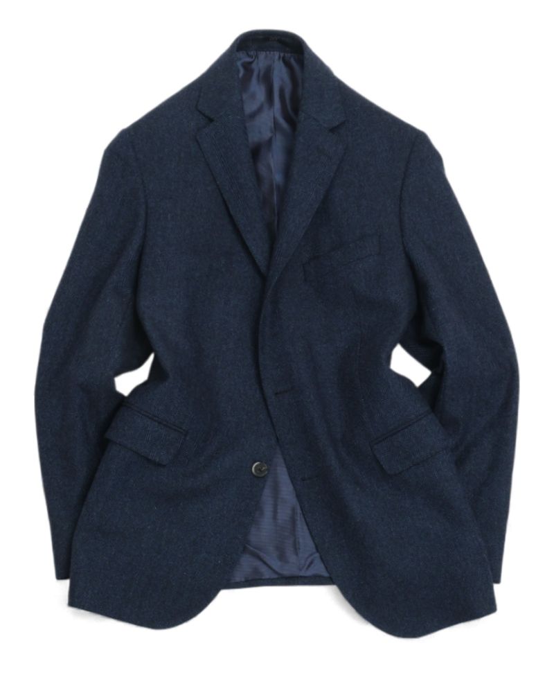 Navy  & Dark Blue Herringbone Sports Jacket