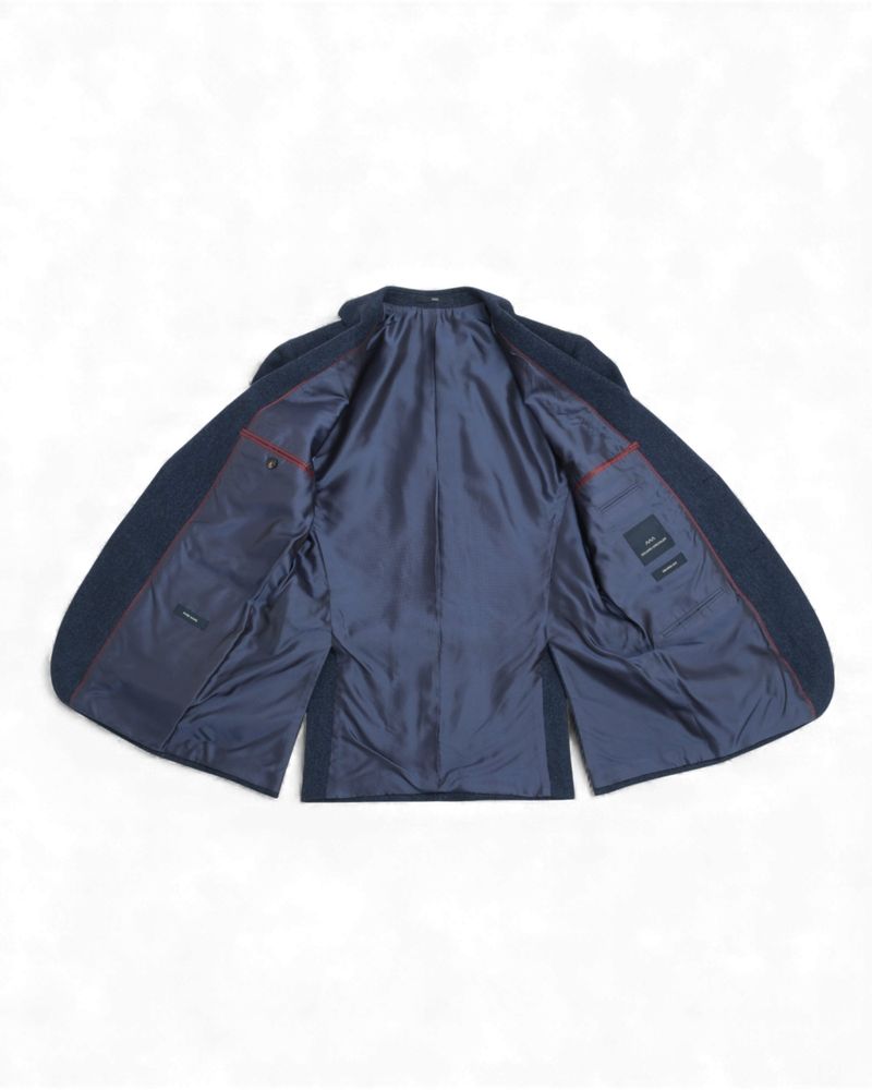 Navy  & Dark Blue Herringbone Sports Jacket