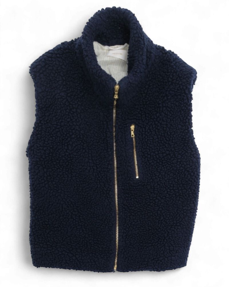 Navy Teddy Vest