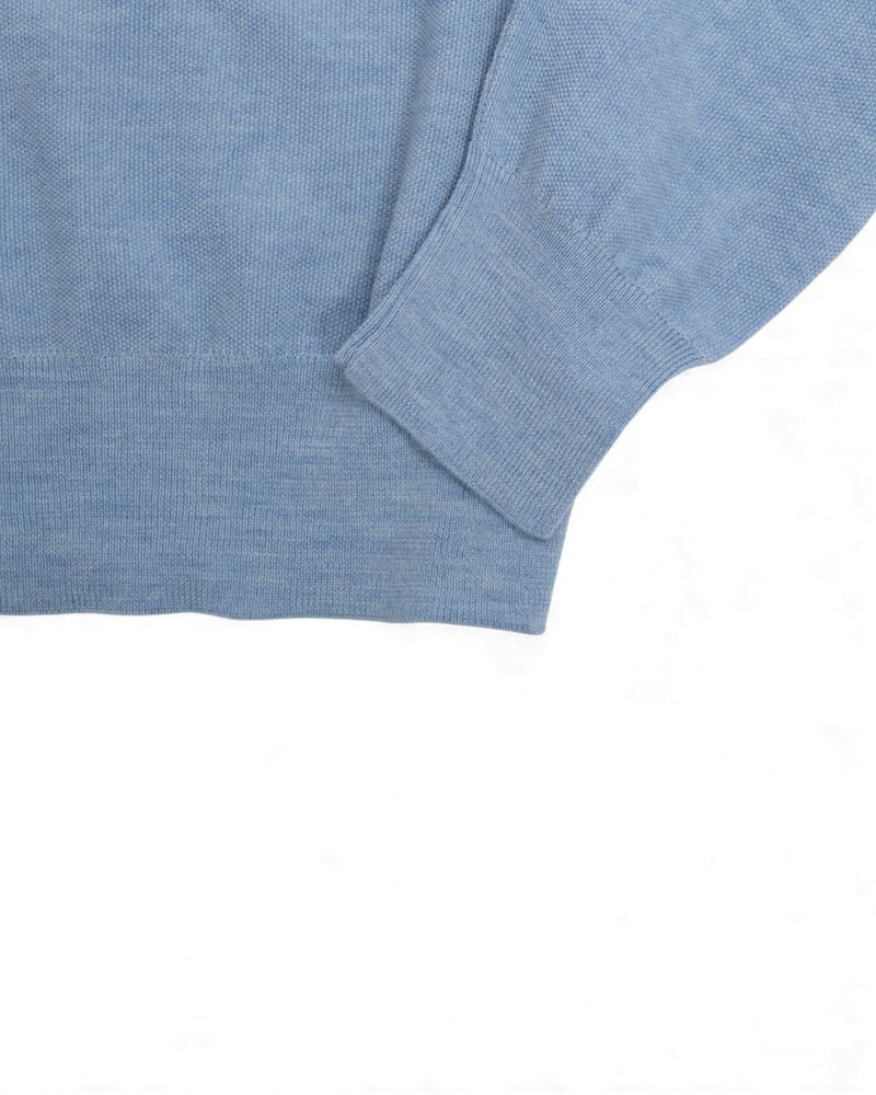 Ice Blue Extrafine Merino Crewneck