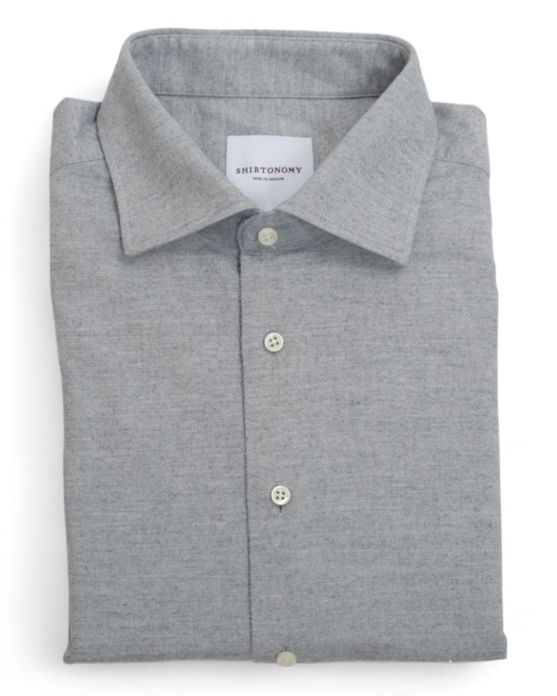 Light Grey MTM Cotton Flannel Shirt
