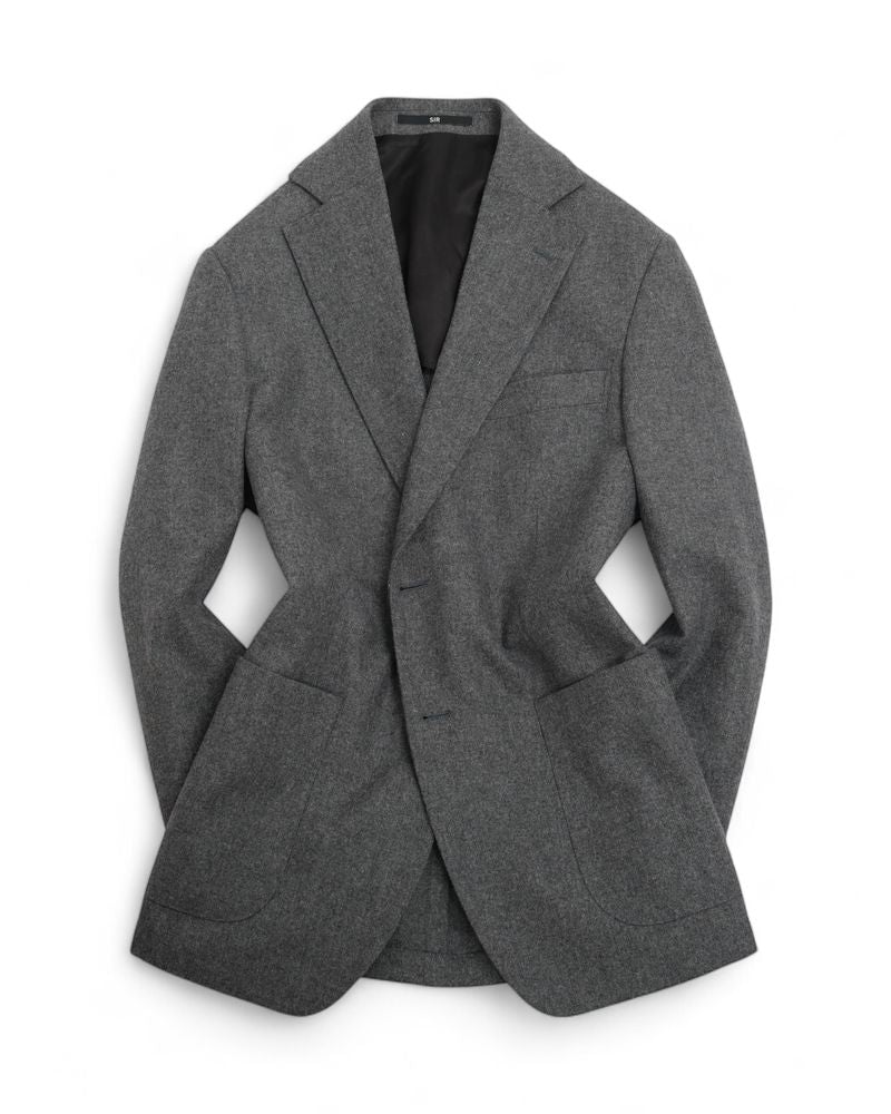 Dark Grey Flannel Sports Jacket