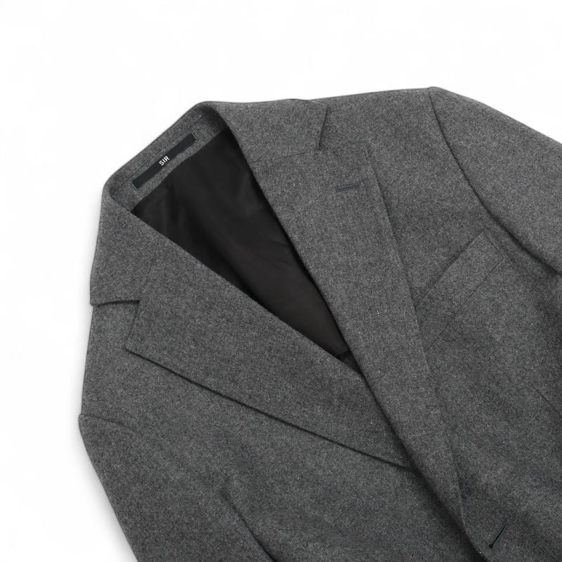 Dark Grey Flannel Sports Jacket