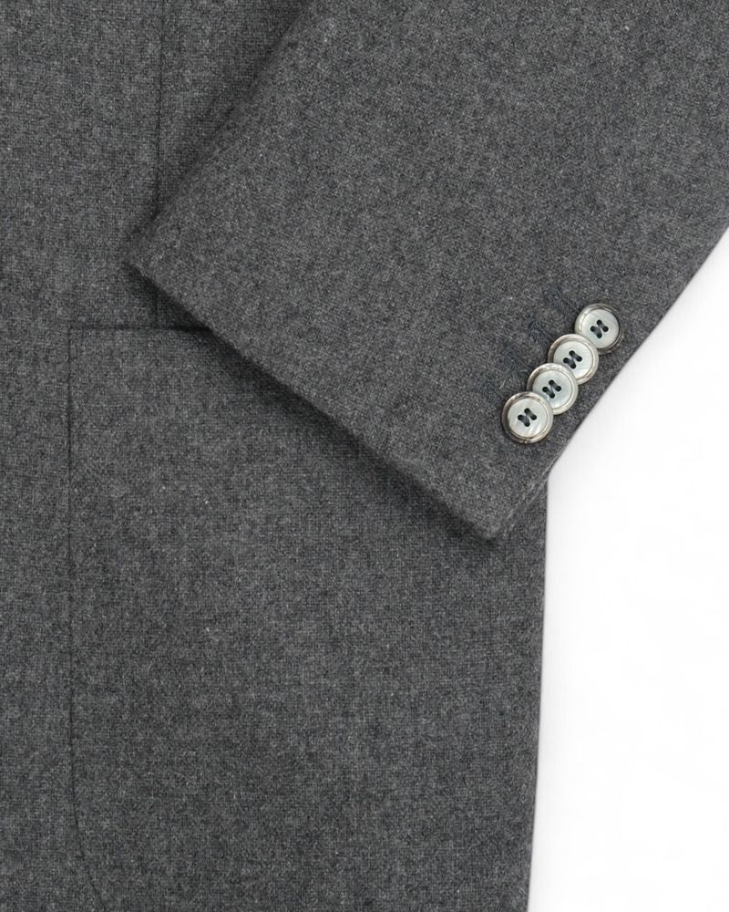 Dark Grey Flannel Sports Jacket