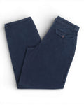 Navy Twill Pleated Trousers