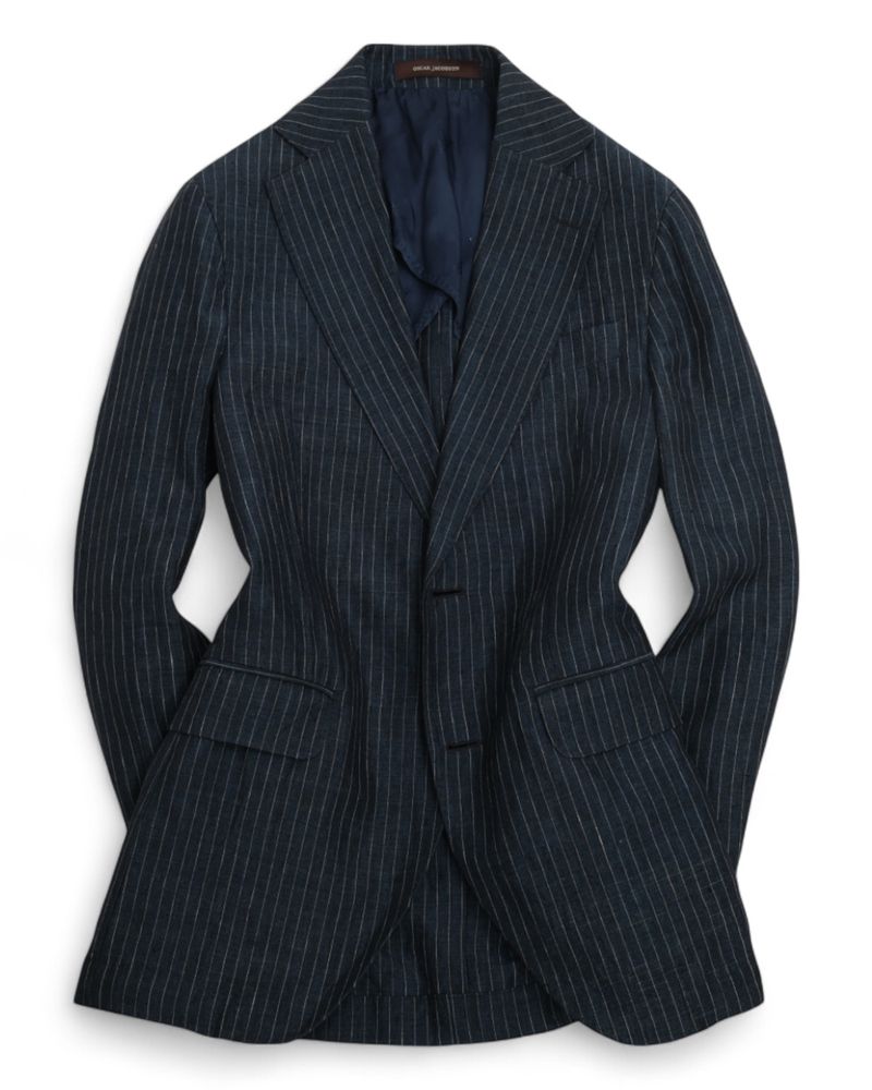 Midnight Blue Pinstripe Wool Suit