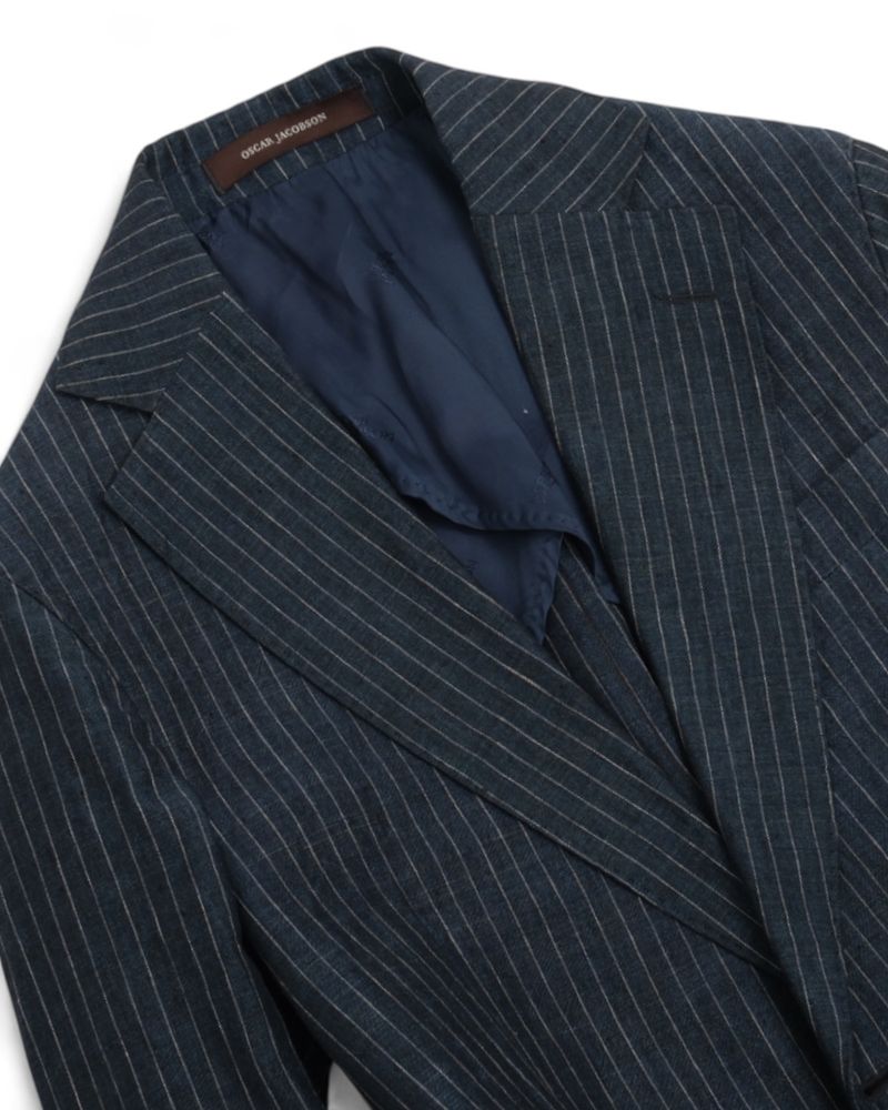 Midnight Blue Pinstripe Wool Suit