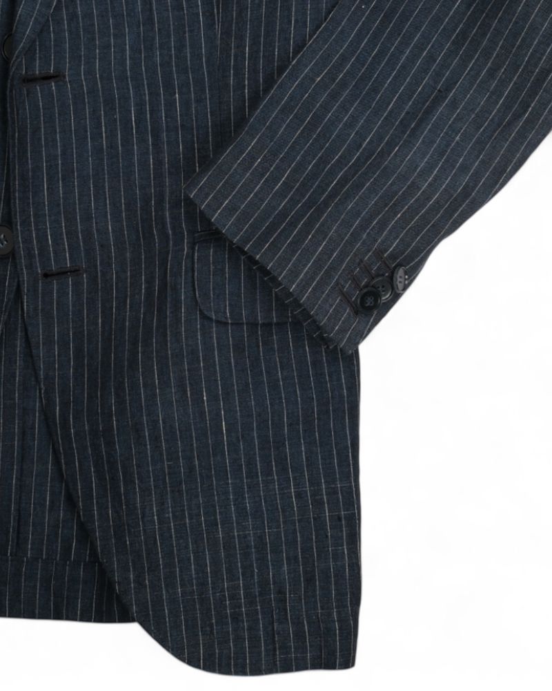 Midnight Blue Pinstripe Wool Suit