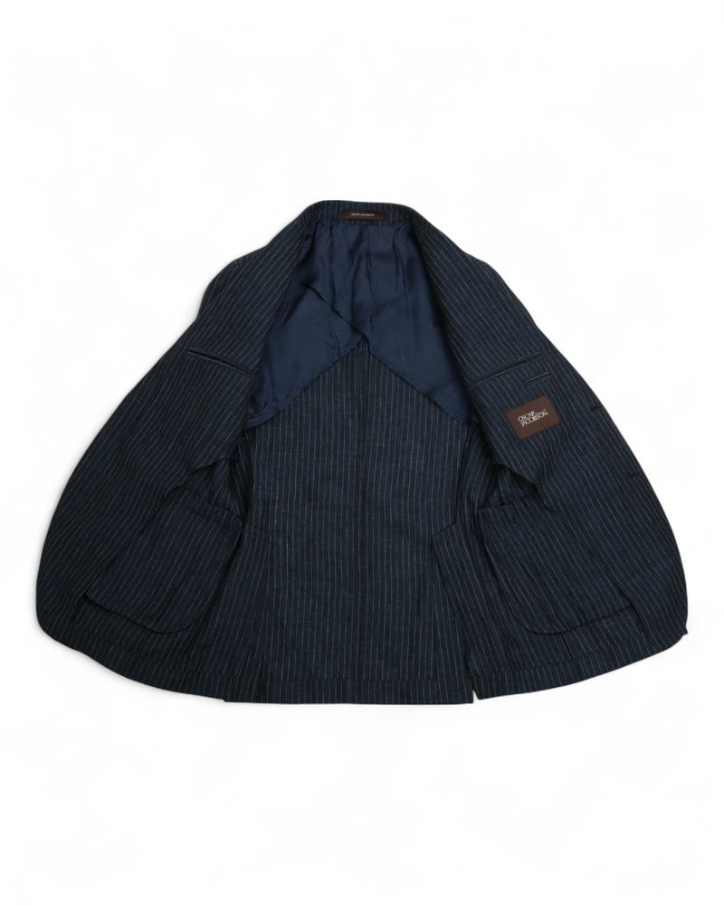 Midnight Blue Pinstripe Wool Suit