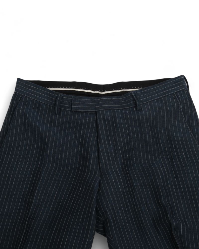 Midnight Blue Pinstripe Wool Suit