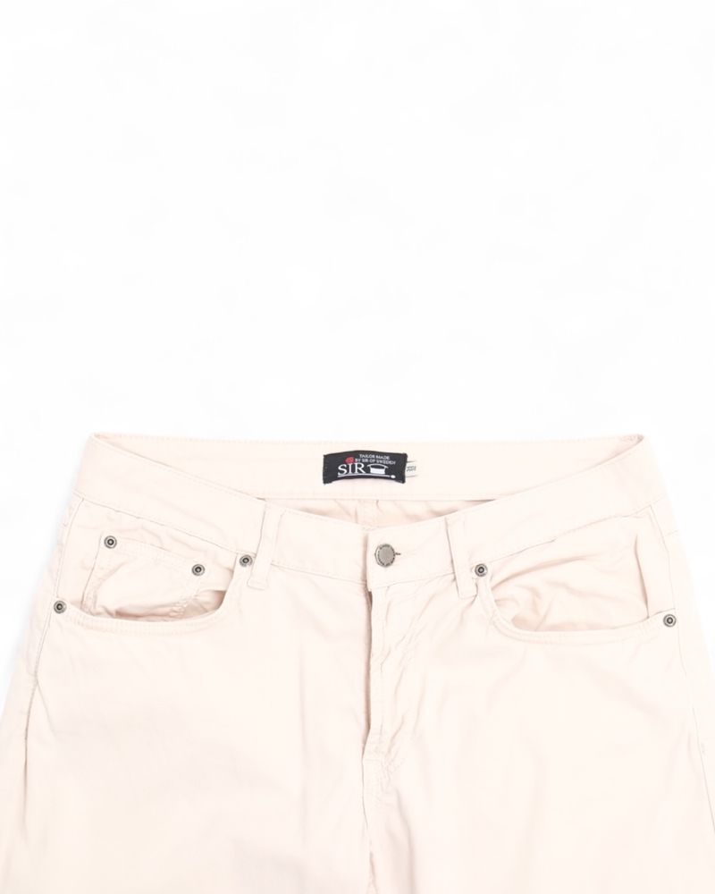 Light Beige 5-Pocket Cotton Trouser