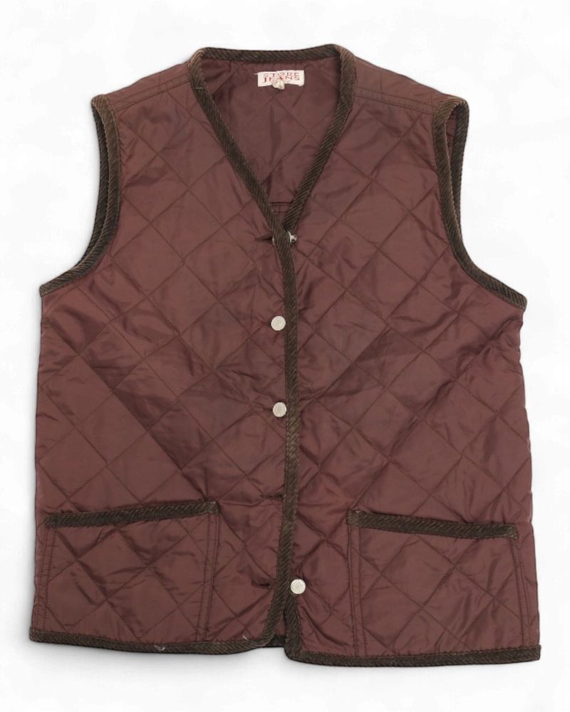 Dark Brown Quilted Vest