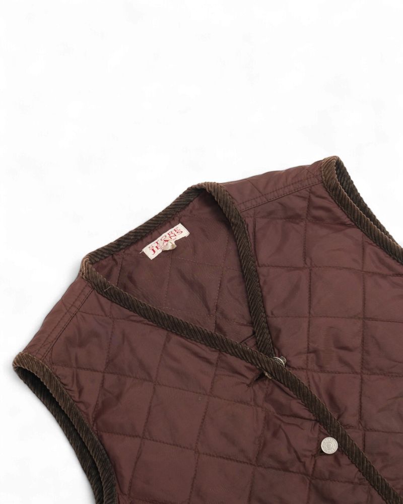 Dark Brown Quilted Vest