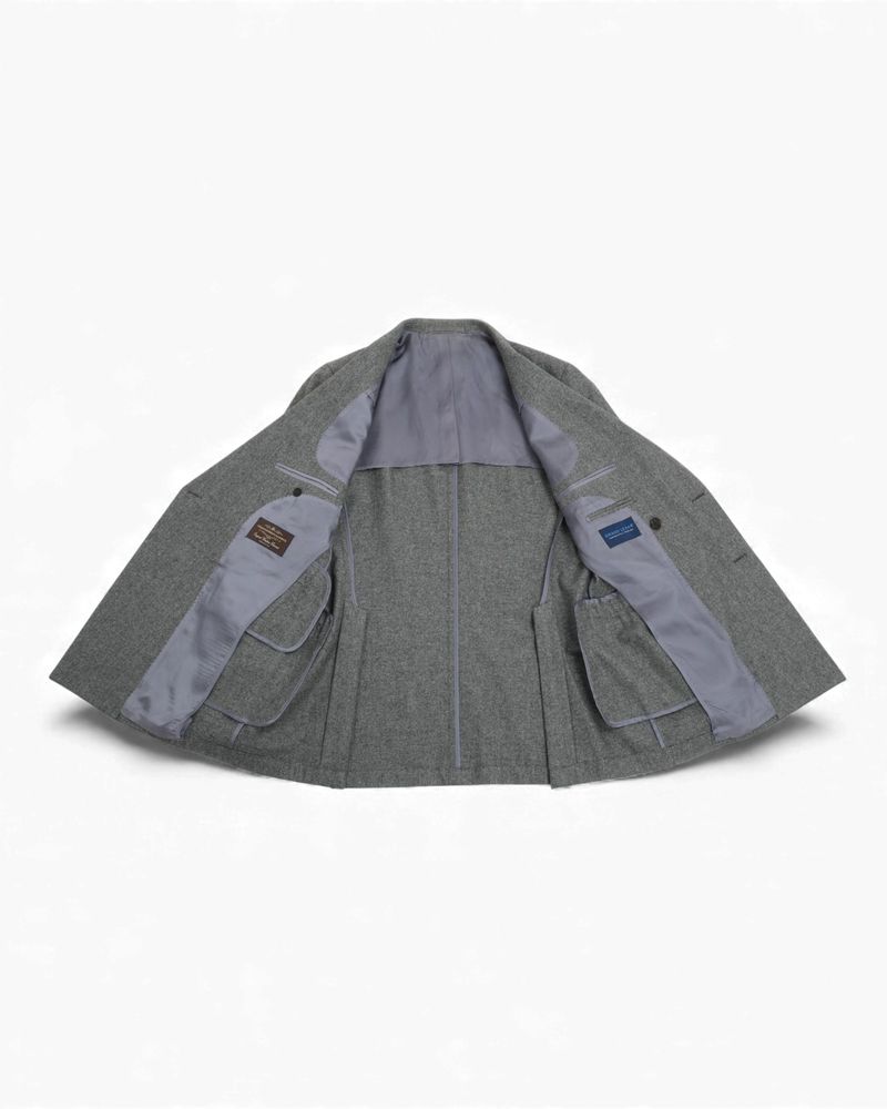 Dark Grey VBC. Flannel DB. 3-Piece Suit