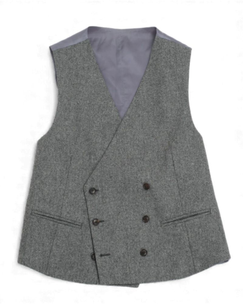 Dark Grey VBC. Flannel DB. 3-Piece Suit
