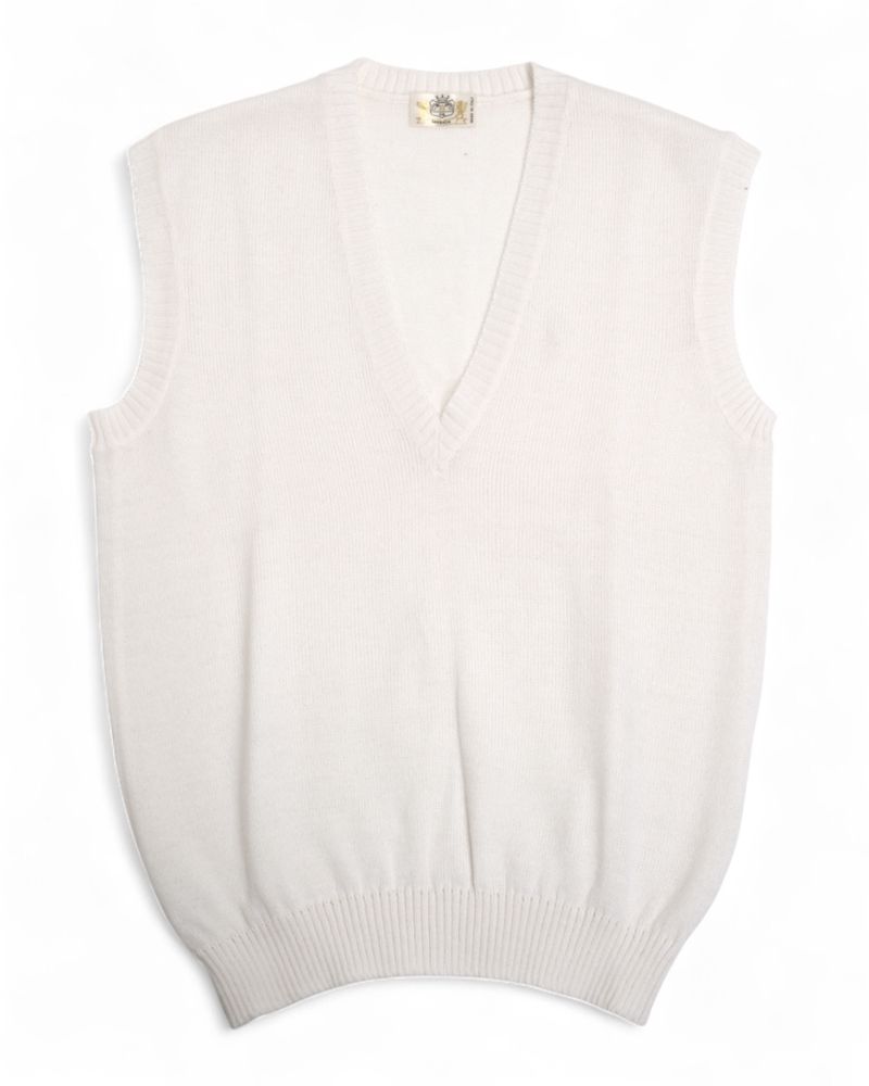 Off White Cotton Vest