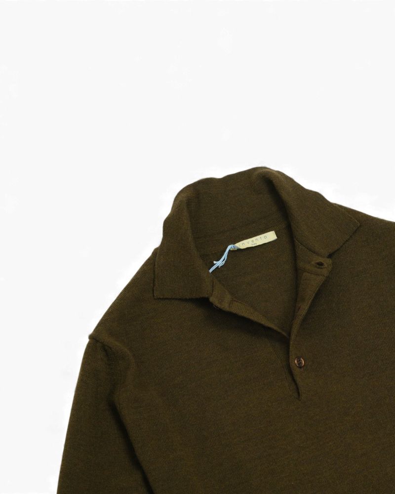 Dark Green 12 Gauge Merino Polo