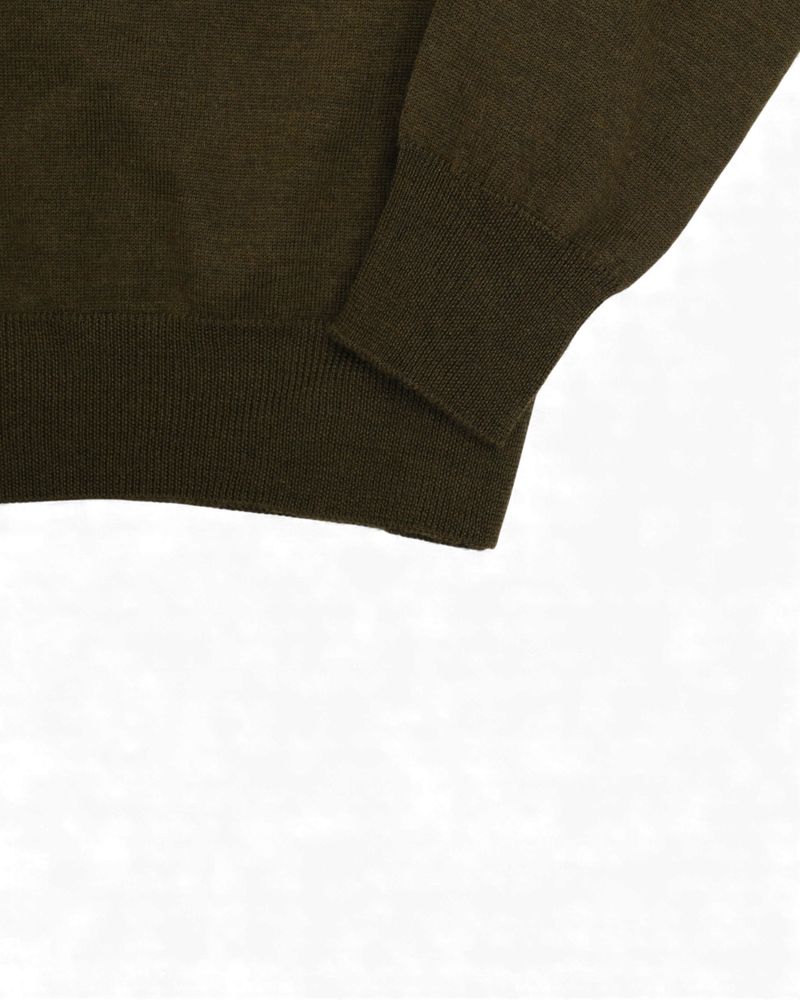 Dark Green 12 Gauge Merino Polo