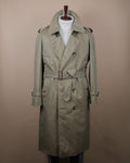 Sage Cotton Gabardine Raglan DB. Trenchcoat