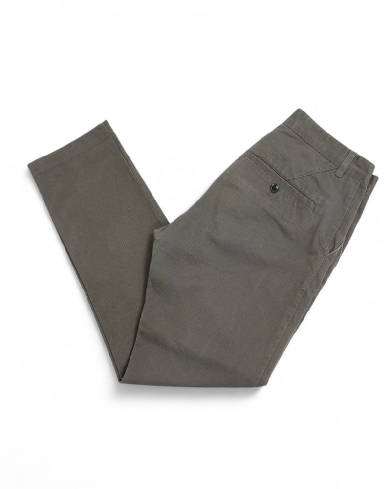 Dark Army Green Cotton Twill Trousers