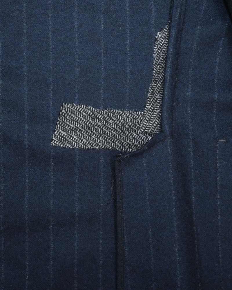 Navy Chalk Stripe DB. Flannel Suit