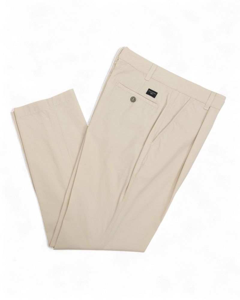 Off-White High-Rise Pleated Cotton Trousers