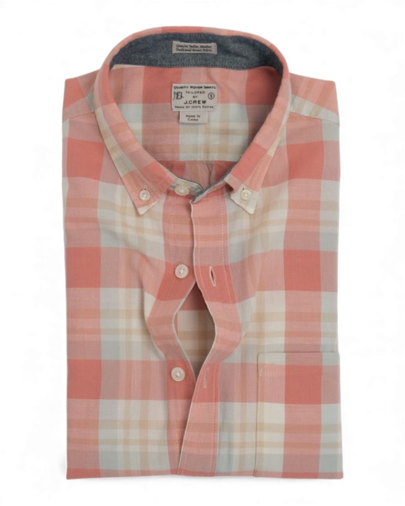 Peach BD. Madras Checked Shirt