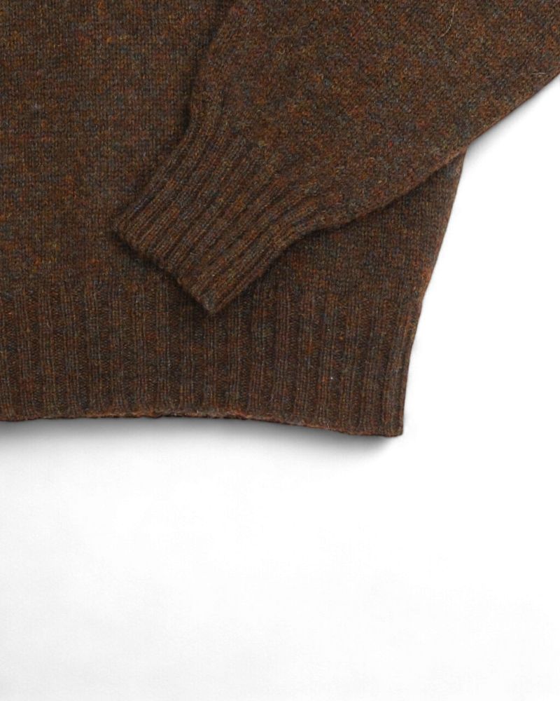 Chocolate Lambswool V-Neck Sweater