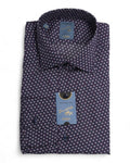 Dark Blue Holiday Poplin Shirt