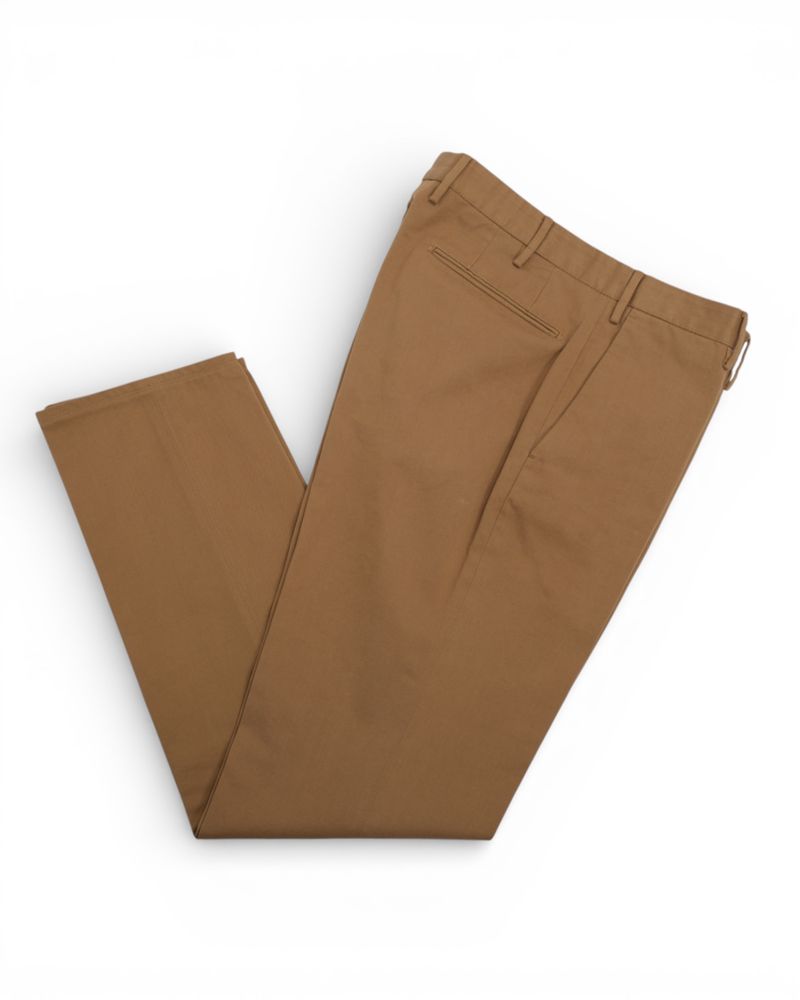 Dark Khaki Cotton Twill Trousers
