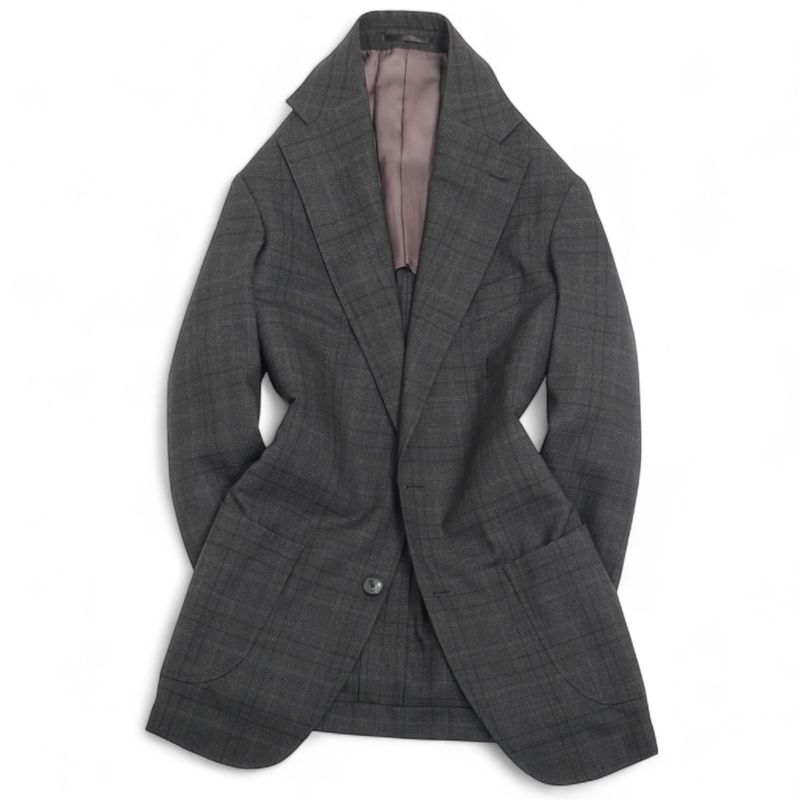 Dark Grey Glen Checked Super 130's Wool Suit