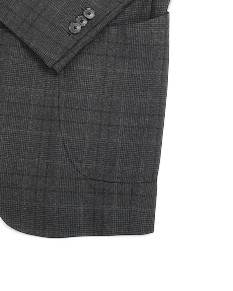Dark Grey Glen Checked Super 130's Wool Suit