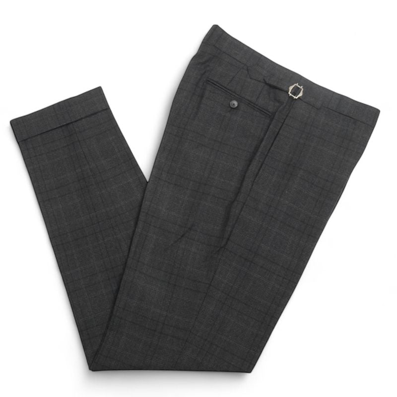 Dark Grey Glen Checked Super 130's Wool Suit