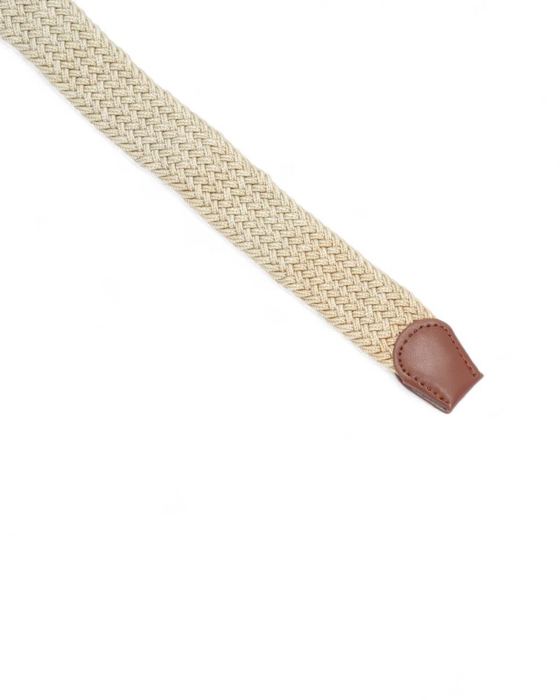 Light Beige Braided Belt