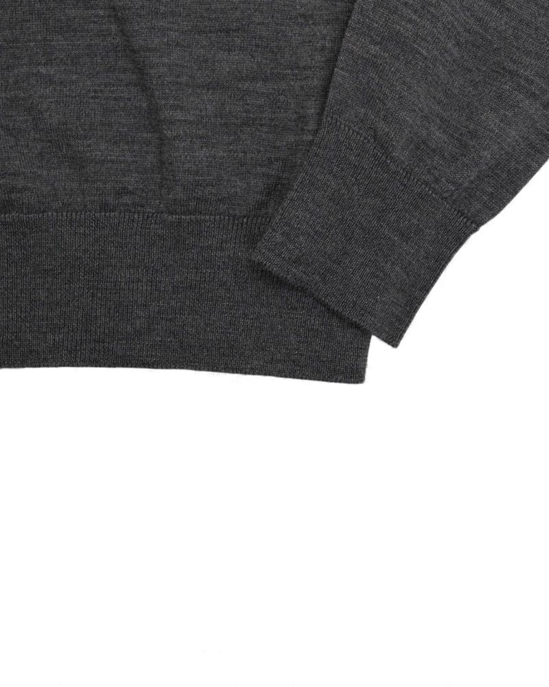 Grey Extrafine Merino Crewneck Sweater