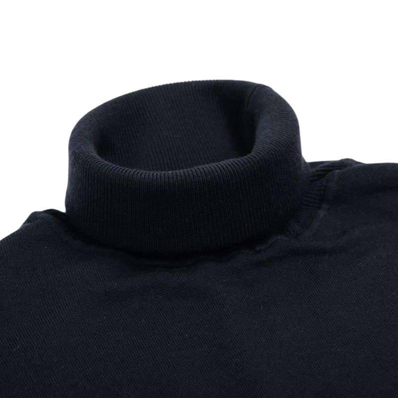 Navy Merino Wool Rollneck