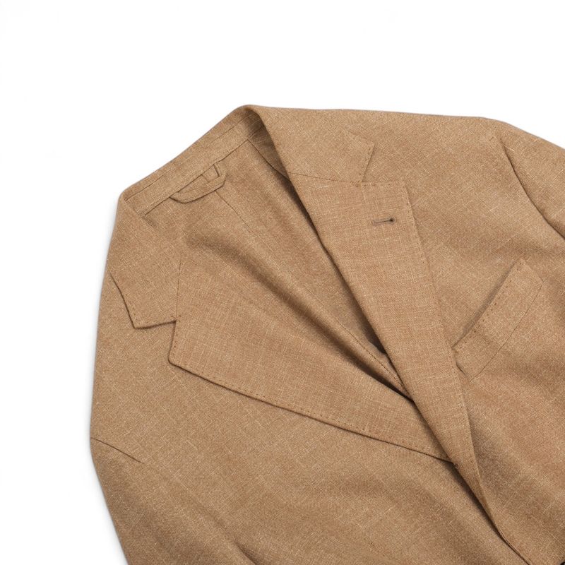 Beige Silk/Linen/Cotton Sports Jacket