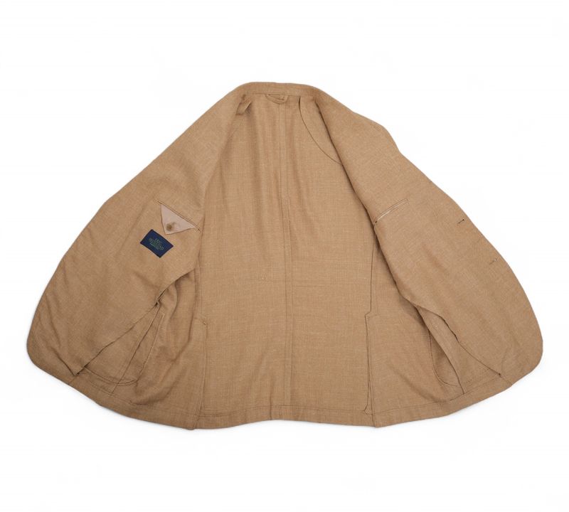 Beige Silk/Linen/Cotton Sports Jacket