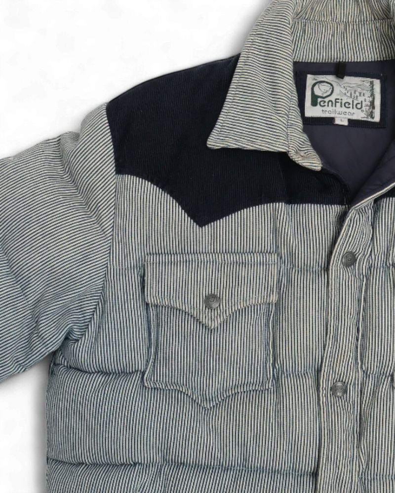 Striped Western Puffer Jacket