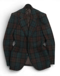 Pine & Dark Bordeaux Plaid Check Tweed Sports Jacket