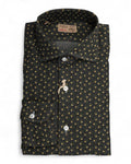 Dark Blue Mini Floral Denim Shirt