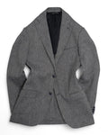 Grey Linen & Cotton Herringbone Sports Jacket