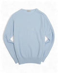 Ice Blue Honeycomb Cotton Sweater