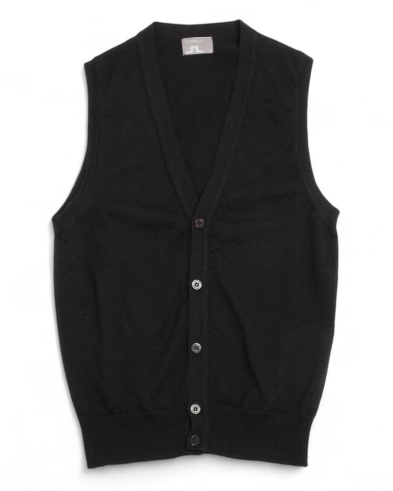 Black Knitted Merino Vest