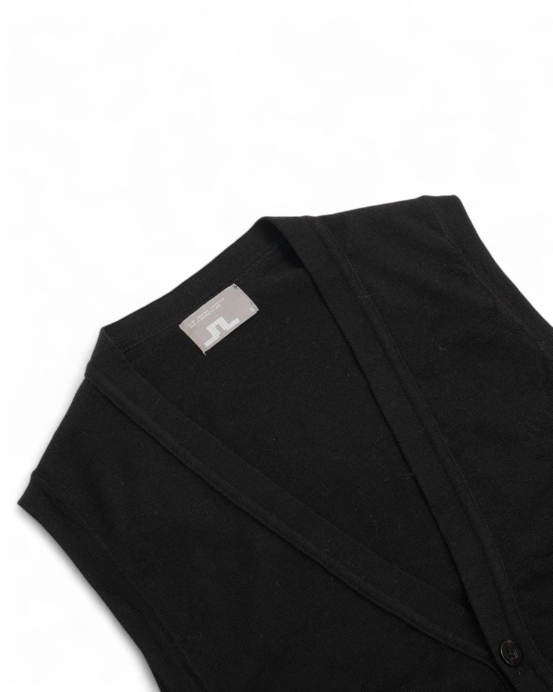 Black Knitted Merino Vest