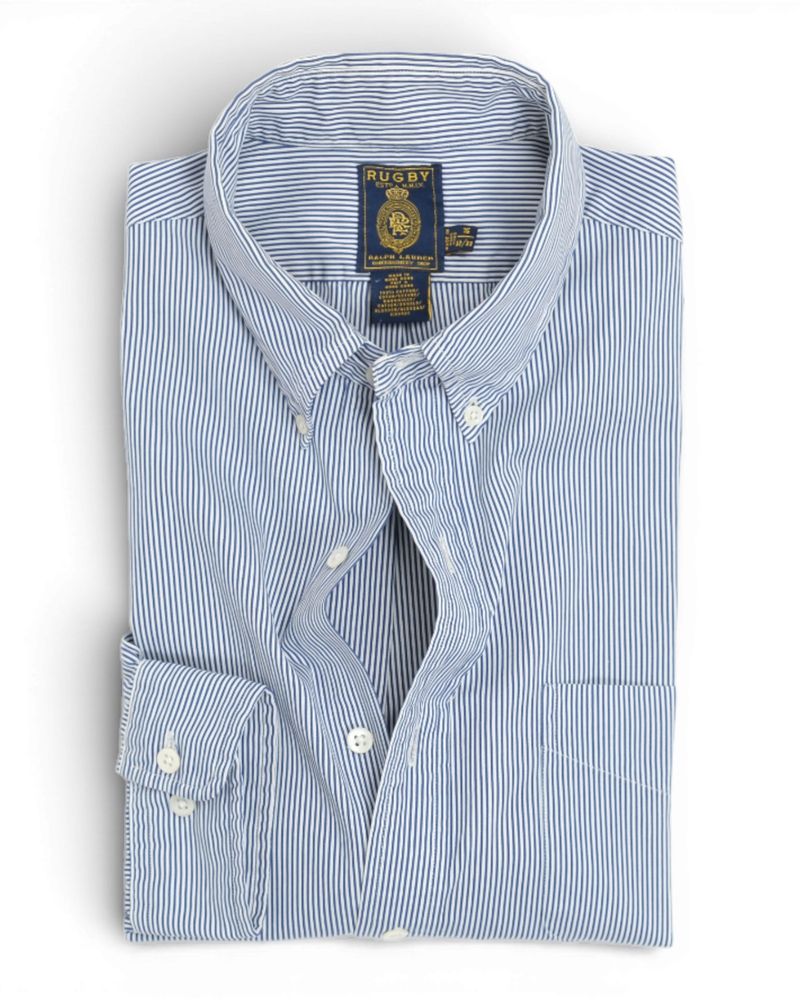 Blue/White Striped BD. Shirt