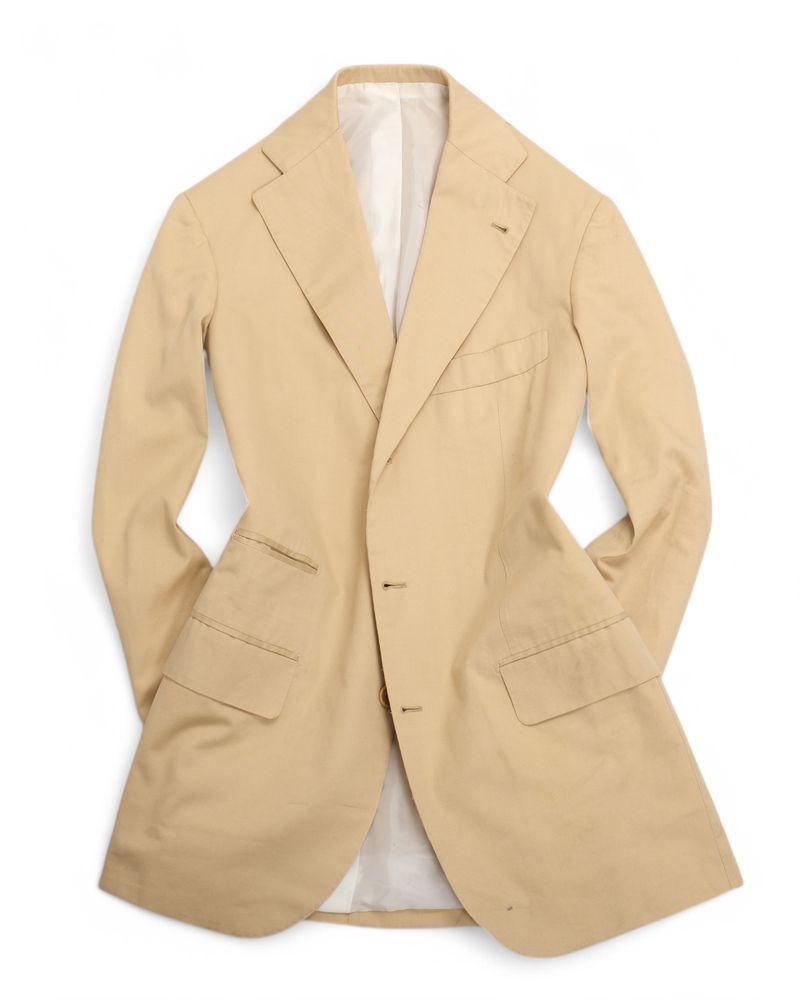 Beige Cotton & Cashmere Suit