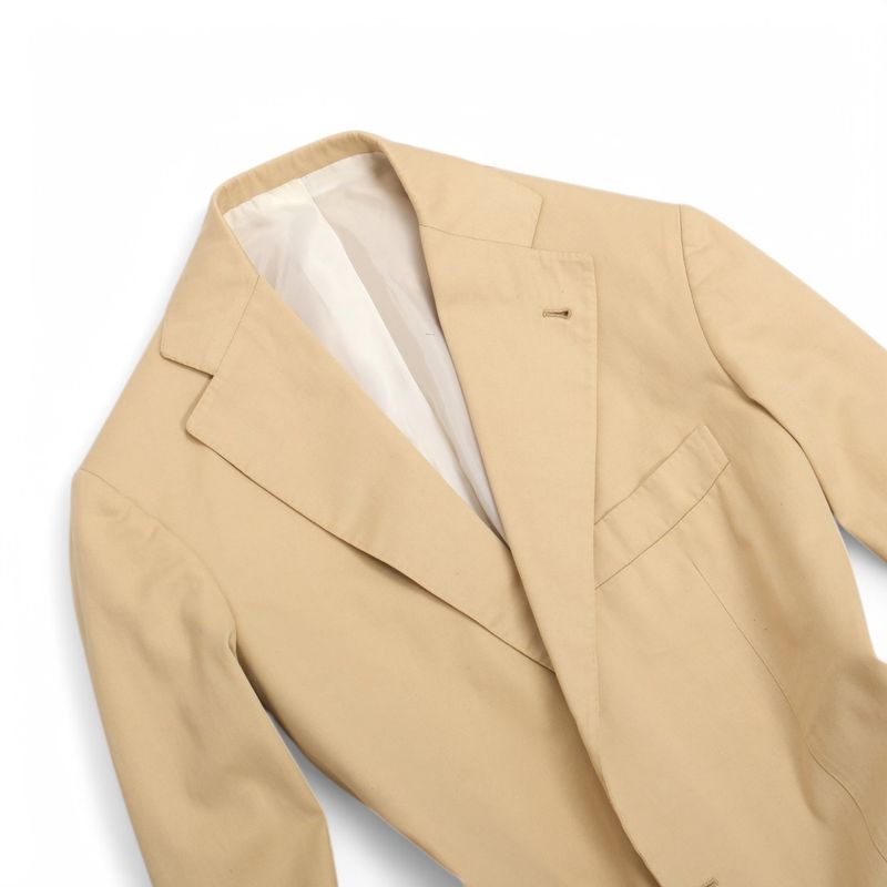 Beige Cotton & Cashmere Suit