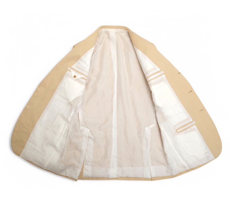 Beige Cotton & Cashmere Suit